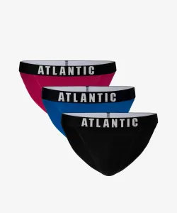 Atlantic 3MP-124 růžové/modré/tmavě modré Pánské slipy 3 ks #2795278