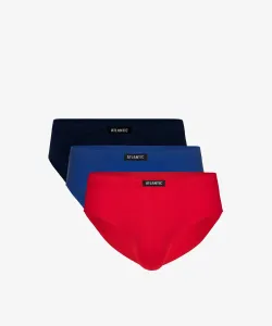 Classic men's briefs ATLANTIC 3Pack - dark blue/blue/red #8027114