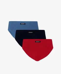 Classic men's briefs ATLANTIC 3Pack - blue/dark blue/red