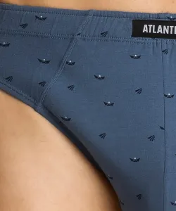Men's sports briefs ATLANTIC 3-PACK - graphite, navy blue, denim