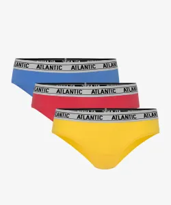 Women panties Half Hipster ATLANTIC 3Pack - coral, yellow, blue #4623700