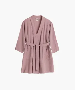 Women's Atlantic muslin bathrobe - pink