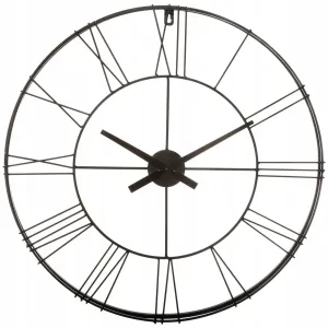 Nástenné kovové hodiny Atmosphera Vintage 977A, 70 cm, čierne #3445656