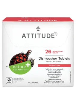 Attitude Tablety do umývačky bez fosfátov Nature+ (26 dávok)