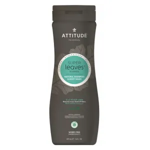 ATTITUDE Super leaves s detoxikačným účinkom proti lupinám prírodný pánsky šampón & telové mydlo 2 v 1 473 ml