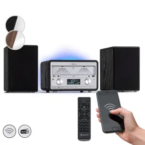 Auna Elton, stereo systém, CD, BT, MP3, DAB+, FM rádio, VU merač, podsvietenie #6396449