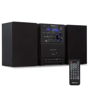 Auna MC-40 DAB, stereo systém, UKW/DAB+, Bluetooth, CD, kazeta, USB, diaľkový ovládač #1425850