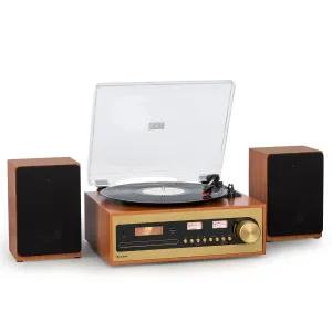 Auna Oxford SE, mini stereo systém, DAB+/FM, BT funkcia, vinyl, CD, AUX-In #1427277