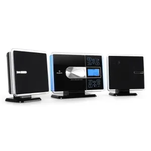 Auna VCP-191, USB stereo systém, MP3, CD, SD, AUX, FM, dotykový ovládací panel, čierny/strieborný