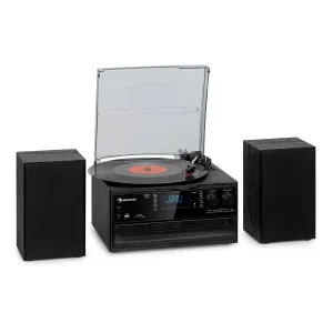 Auna Oakland DAB Plus, retro stereo systém, DAB+/FM, BT funkcia, vinyl, CD prehrávač, kazetový prehrávač. vrátane reproduktorov #1425853