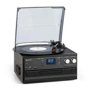 Auna Oakland DAB, retro stereo systém, DAB+/FM, BT funkcia, vinyl, CD, kazetový prehárvač #1423824