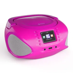 Auna Roadie Smart, IR/DAB/BT/CD/MP3, Boombox, USB, DAB+/internetové/FM rádio CD/MP3, prehrávač, 3W, Bluetooth, prenosný #8950441