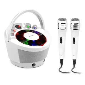Auna SingSing BT, karaoke systém, 2 x mikrofón, CD prehrávač, BT, LED svetelný efekt, prenosný #1424901