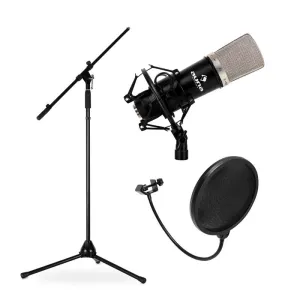 Auna Mikrofónový set, stojan, mikrofón a pop filter #1428088