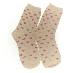 Dámske béžové ponožky LOVE #1792734