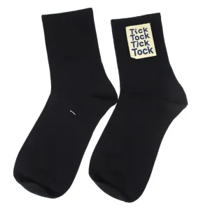 Dámske čierne ponožky TICK/TOCK