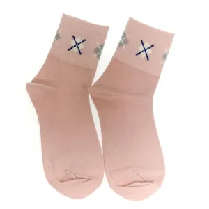 Dámske ružové ponožky KÁRO #1792580