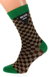 Hnedo-zelené ponožky BRAVO
