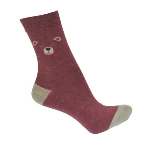 Letné tmavo-ružové ponožky ANIMA