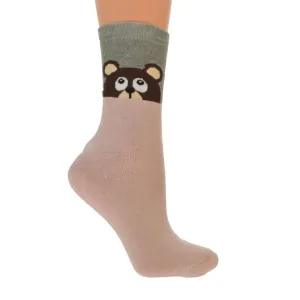 Ružovo-sivé termo ponožky PET
