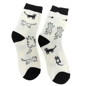 Termo biele ponožky CATS