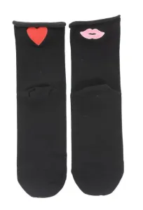 Zimné čierne ponožky KISS #1798398