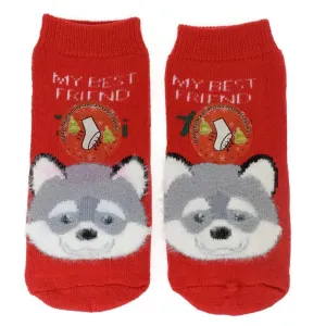 Detské červené ponožky SANTA