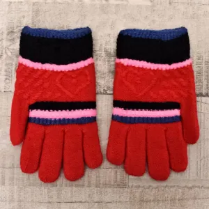 Detské vlnené červené rukavice RESTALIA #1784050