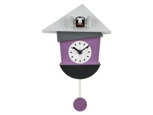 AURIOL® Nástenné kyvadlové kukučkové hodiny (fialová)