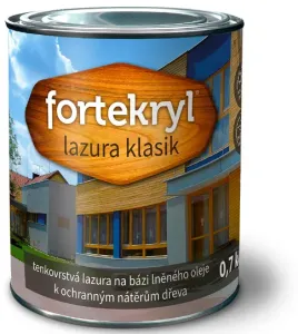 AUSTIS FORTEKRYL KLASIK - Tenkovrstvá lazúra na báze ľanového oleja FK - bezfarebná 0,7 kg