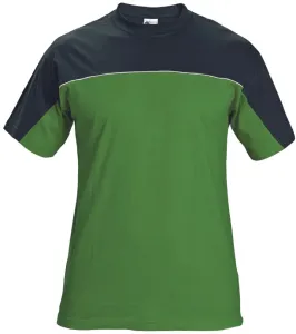 Bavlnené pracovné tričko Stanmore  - veľkosť: 4XL, farba: zelená/čierna