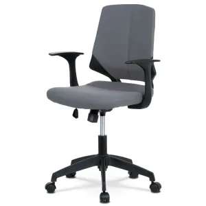 AUTRONIC KA-R204 GREY kancelárska stolička, sivá látka, čierne plastové područky