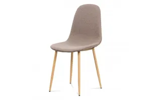 AUTRONIC CT-391 CAP2 jedálenská stolička, cappuccino látka-ekokoža, kov buk
