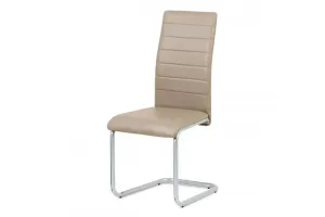 AUTRONIC DCL-102 CAP jedálenská stolička koženka cappuccino/šedý lak
