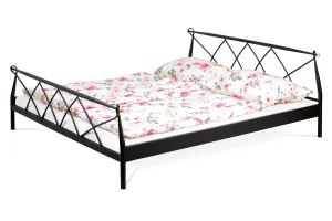AUTRONIC BED-1907 BK posteľ dvojlôžková, 180x200, kov matný čierny