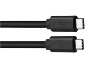 Dátový a nabíjací kábel USB Type-C - USB Type-C, 100cm, čierna