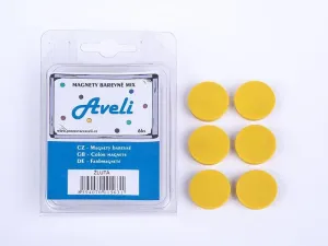 Set magnetov AVELI, žltá farba
