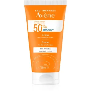 Avene Sun Cream Invisible Finish SPF50+ 50 ml opaľovací prípravok na tvár unisex na zmiešanú pleť; na citlivú a podráždenú pleť