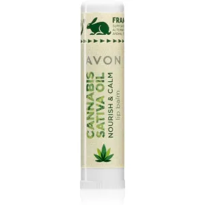 Avon Cannabis Sativa Oil Nourish & Calm balzam na pery s konopným olejom 4,5 g