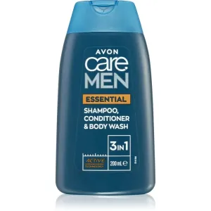Avon Care Men Essential 3 v 1 šampón, kondicionér a sprchový gél 200 ml