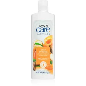 Avon Care Stay Strong šampón a kondicionér 2 v1 pre lámavé a namáhané vlasy 700 ml