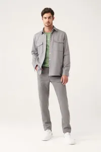 Avva Men's Gray Old-fashioned Washable Flexible Slim Fit Slim Fit Jeans #9331818
