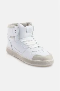 Avva Men's White High Ankle Flexible Sole Sneaker Shoes #9208801