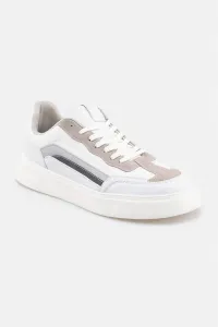 Avva Men's White Side-Reflective Flexible Sole Sneaker Shoes