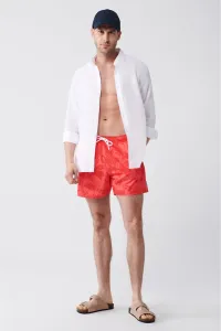 Avva Pomegranate Flower Quick Dry Printed Standard Size Comfort Fit Swimsuit Swim Shorts