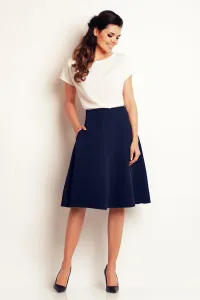 Awama Woman's Skirt A137 Navy Blue #9180049