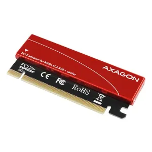 AXAGON PCEM2-S PCI-E 3.0 16x - M.2 SSD NVMe, do 80 mm SSD, key slot adaptér, kovový kryt pre pasívne chladenie PCEM2-S