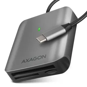 AXAGON CRE-S3C, 3-slot & lun card reader, UHS-II support, SUPERSPEED USB-C