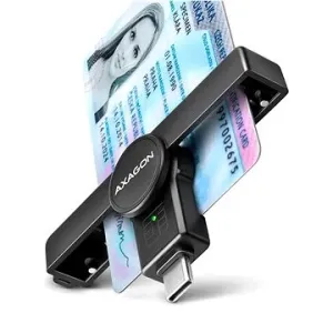 AXAGON CRE-SMPC Smart card/ID card PocketReader, USB-C