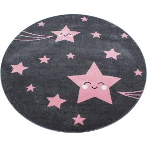 Kusový koberec Kids 610 pink kruh Rozmery koberca: 120x120 kruh